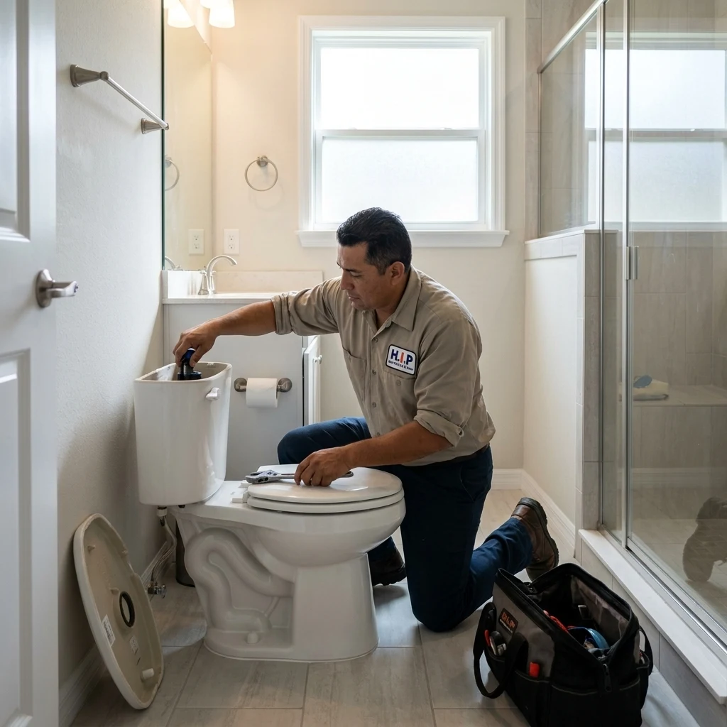Toilet drain repair in a Gibsonton home